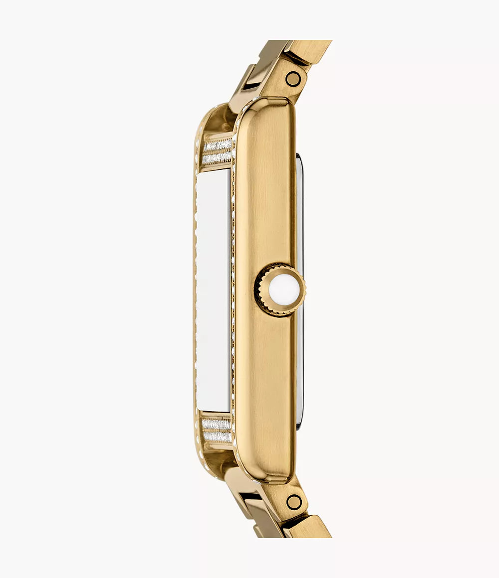 Emporio Armani Two-Hand Gold-Tone White Dial Ladies Watch - AR11659