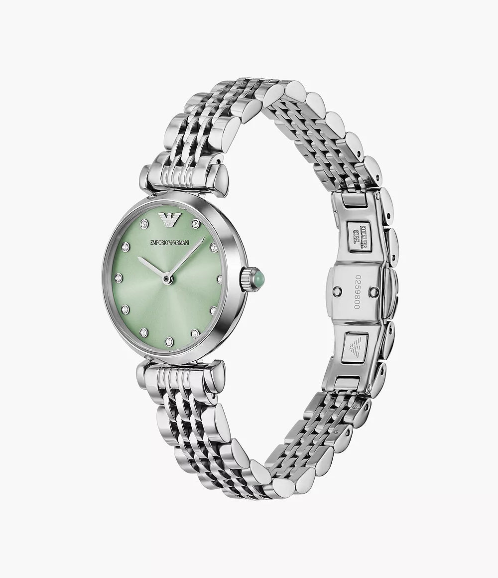 Emporio Armani Two-Hand Stainless Steel Ladies Watch - AR11667