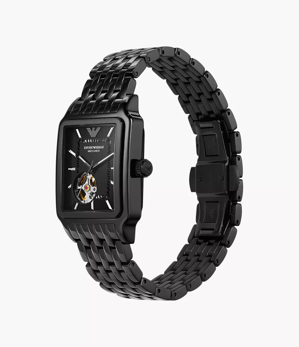 Emporio Armani Automatic Black Stainless Steel Watch - AR60058
