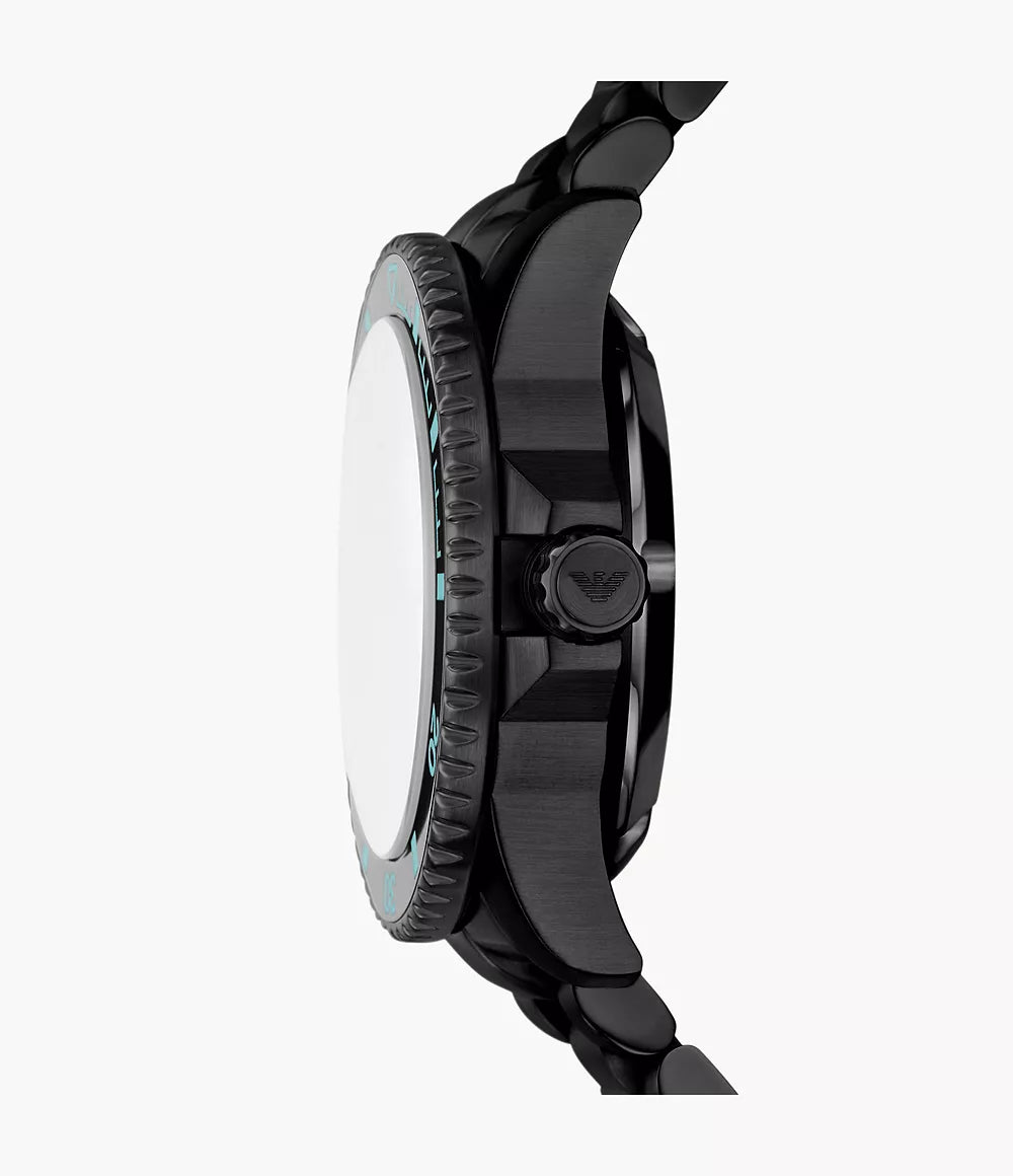 Emporio Armani Sea Explorer Automatic Black Stainless Steel Men's Watch - AR60084