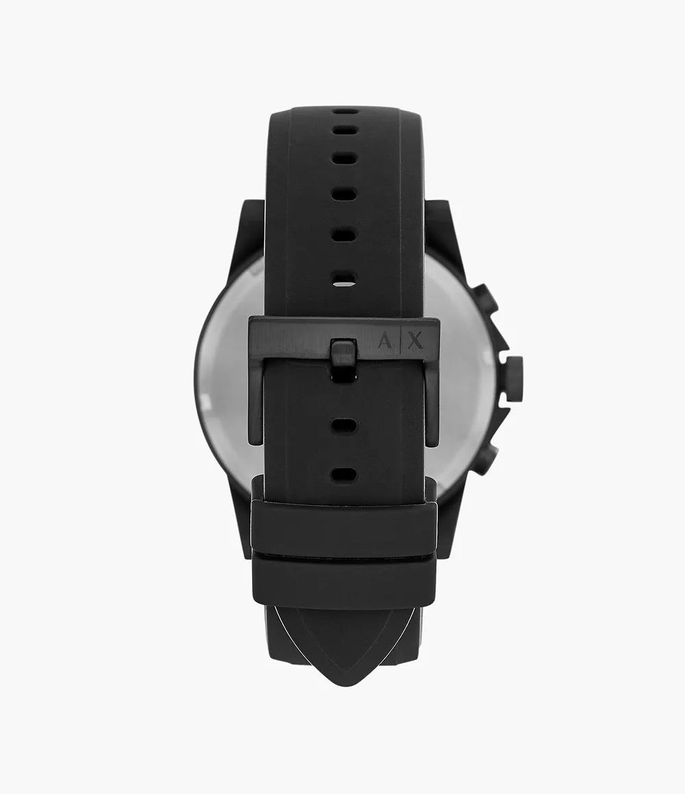 Armani Exchange Black Silicone Strap Men's Chronograph Watch- AX1343