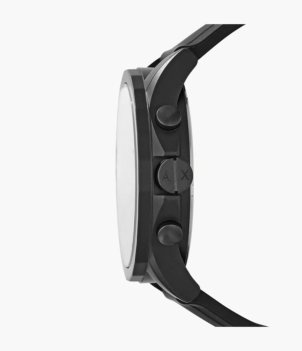 Armani Exchange Black Silicone Strap Men's Chronograph Watch- AX1343