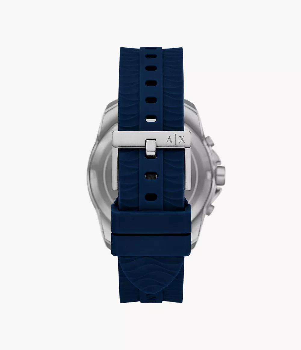Armani Exchange Chronograph Blue Silicone Men's Watch - AX1960