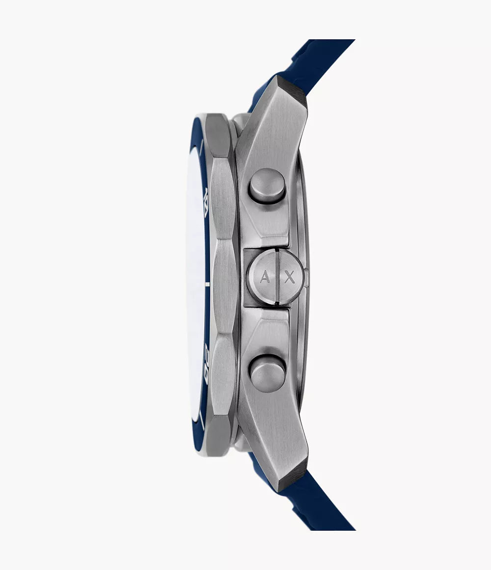Armani Exchange Chronograph Blue Silicone Men's Watch - AX1960