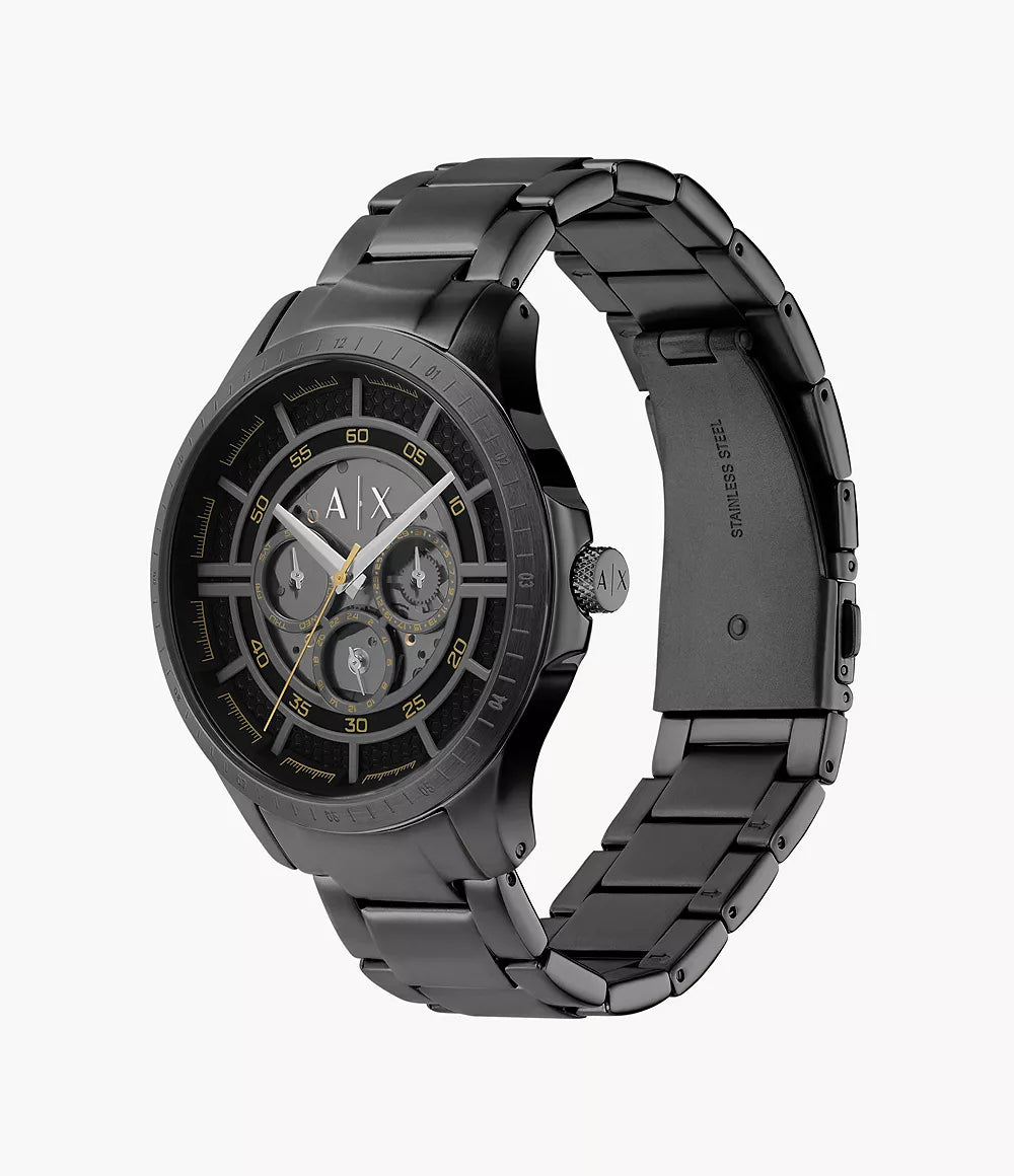 Armani Exchange Multifunction Black Stainless Steel Men's Watch - AX2460