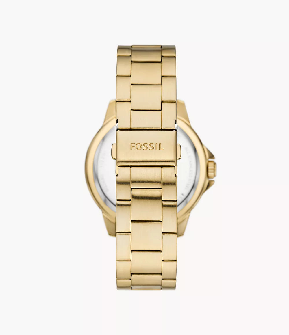 Fossil Bannon Automatic Gold Dial Men's Watch - BQ2680