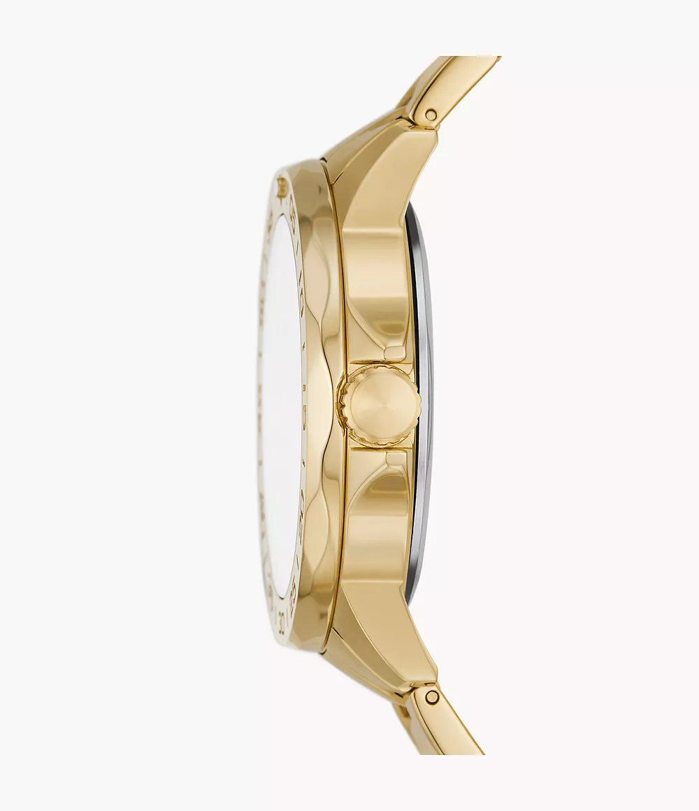 Fossil Bannon Automatic Gold Dial Men's Watch - BQ2680