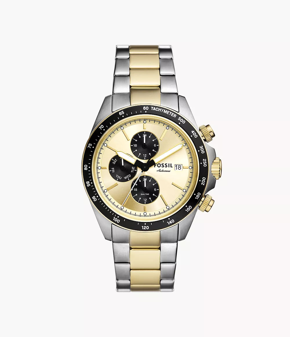 Fossil Autocross Multifunction Two-Tone Stainless Steel Men's Watch - BQ2876