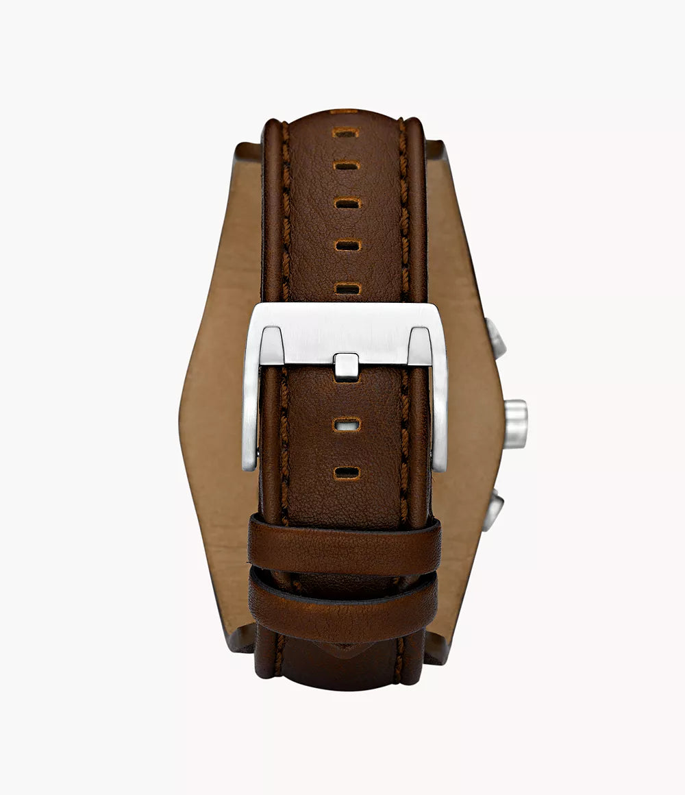 Fossil Coachman Leather Strap Men's Chronograph Watch- CH2565