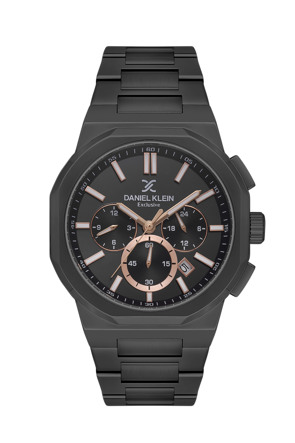 Daniel Klein Black Men's Chronograph Watch- DK.1.13812-5