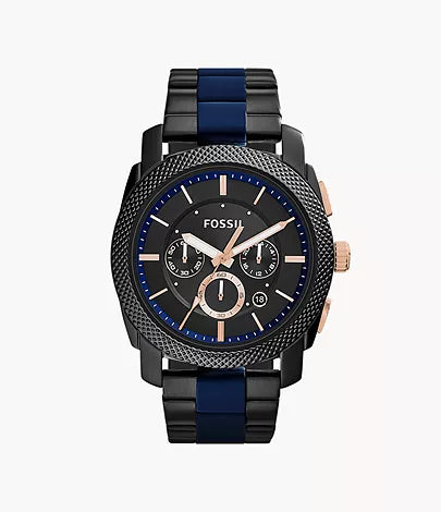 Fossil Machine Blue Tone Men's Chronograph Watch- FS5164