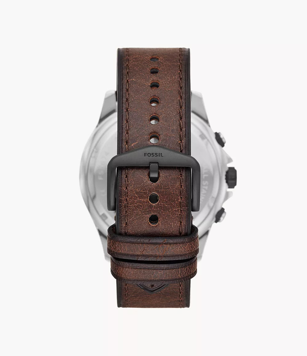 Fossil Dillinger Chronograph Brown Leather Men's Watch - FS5674