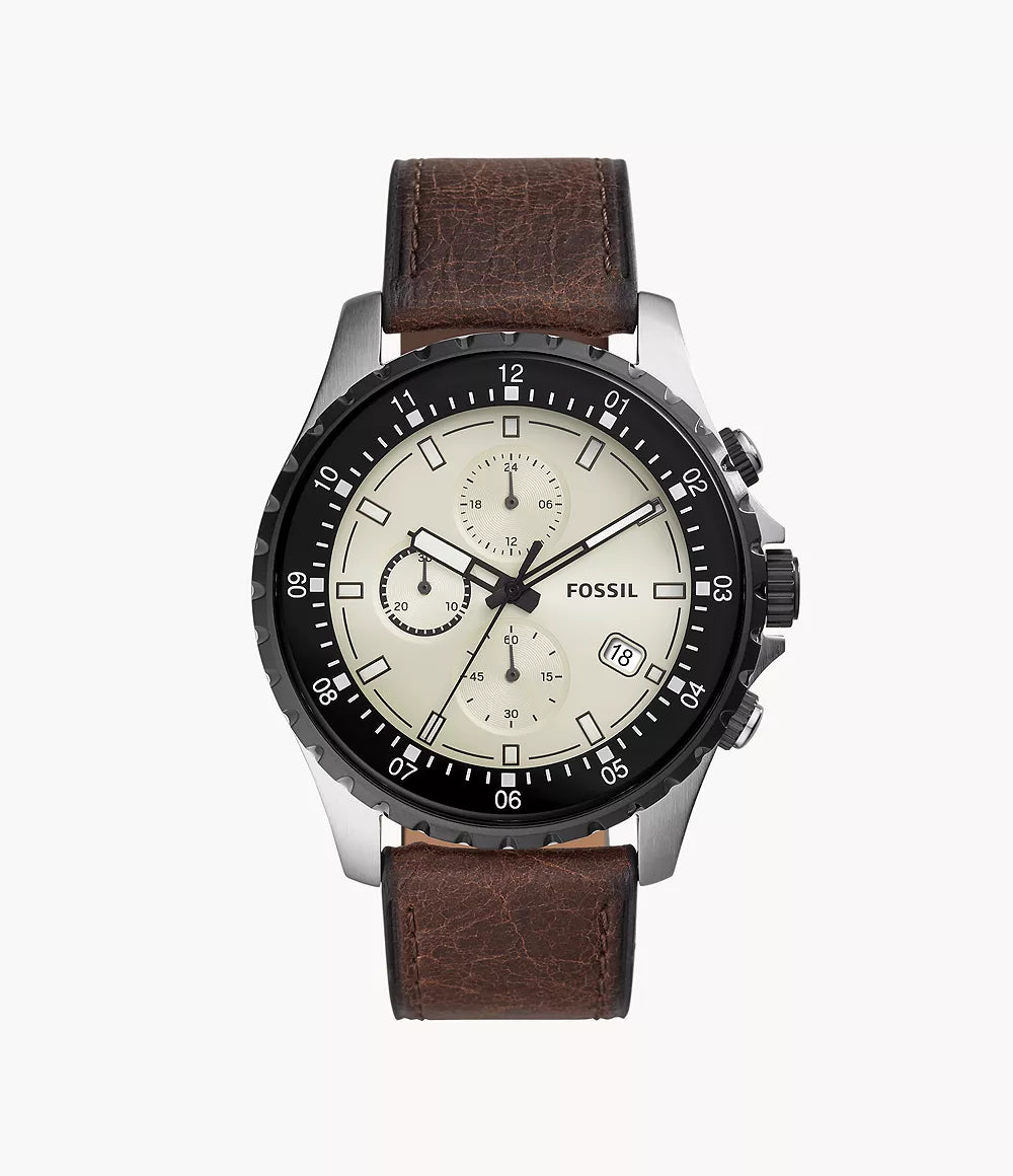 Fossil Dillinger Chronograph Brown Leather Men's Watch - FS5674