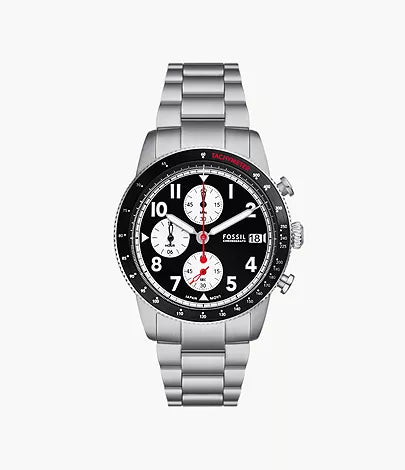 Fossil Sport Tourer Black Dial Men's Chronograph Watch - FS6045