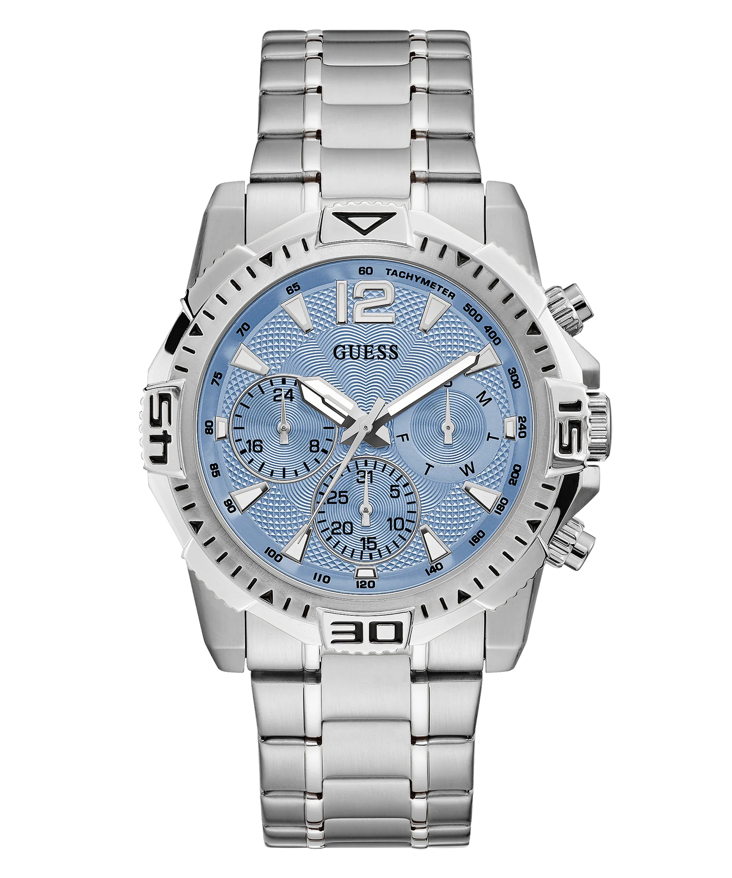Guess Commander Ice Blue Dial Men's Chronograph Watch- GW0056G2