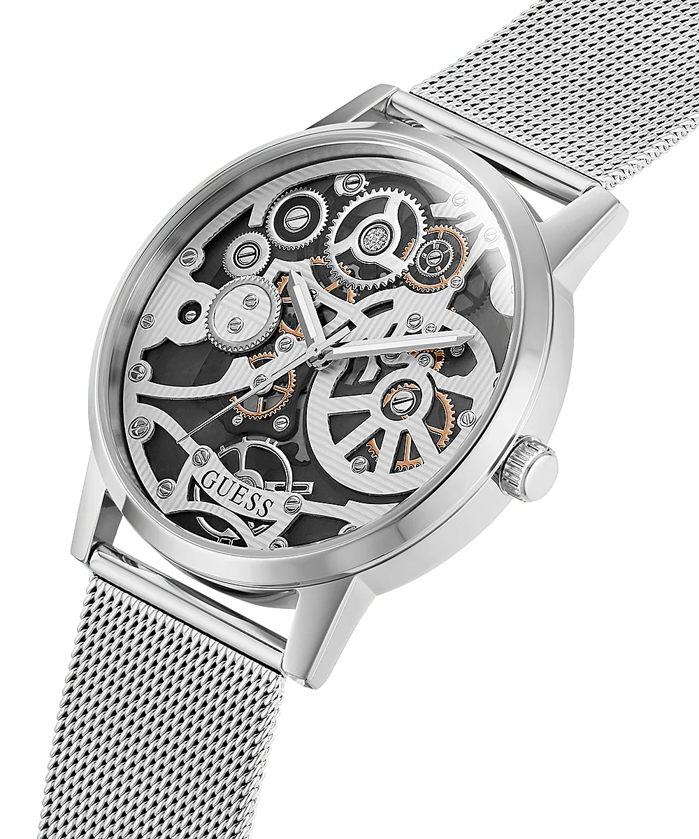 Guess Stainless Steel Mesh Chain Men's Watch- GW0538G1