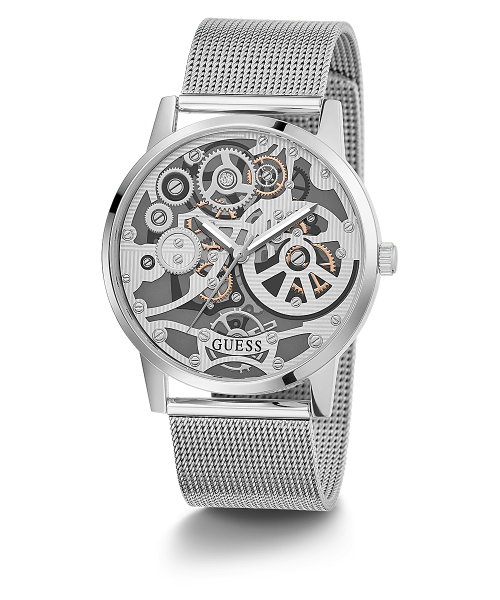 Guess Stainless Steel Mesh Chain Men's Watch- GW0538G1