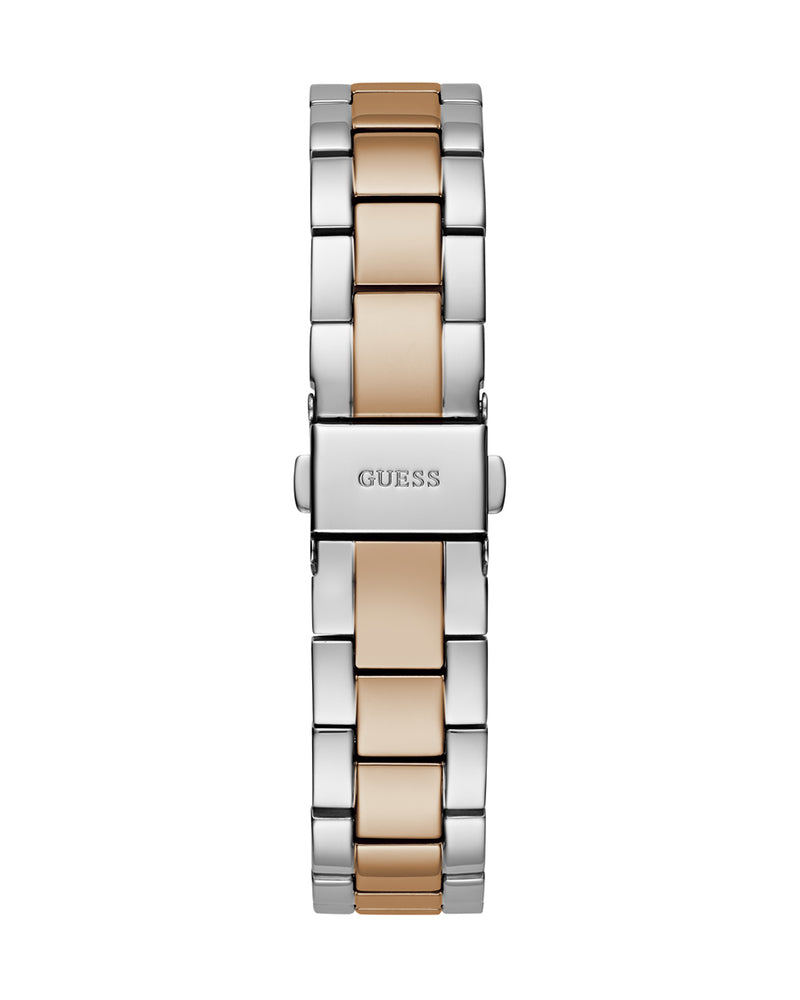 Guess Rose Gold Tone Red Dial Watch For Female- GW0723L2