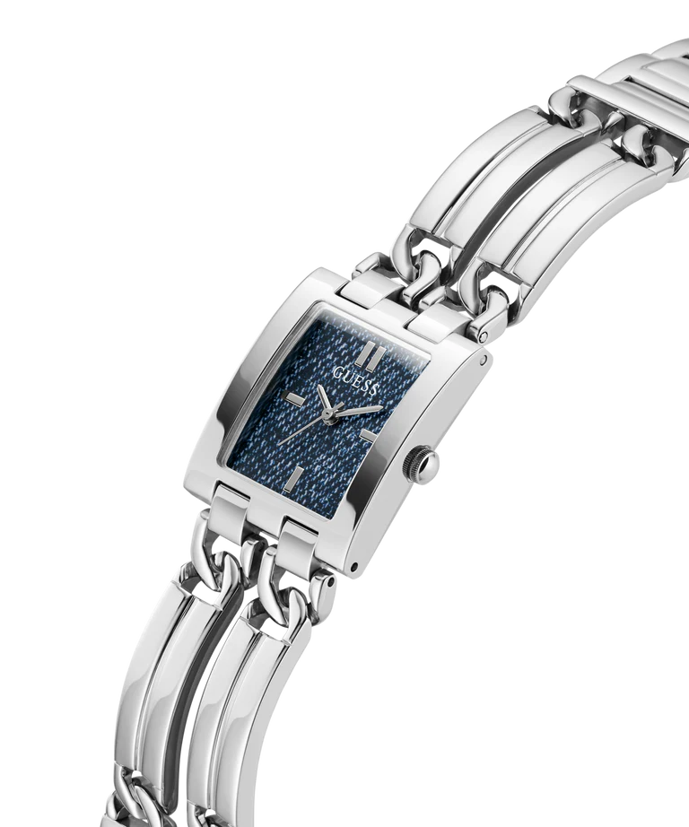 GUESS Blue Dial Silver Tone Ladies Watch - GW0807L1