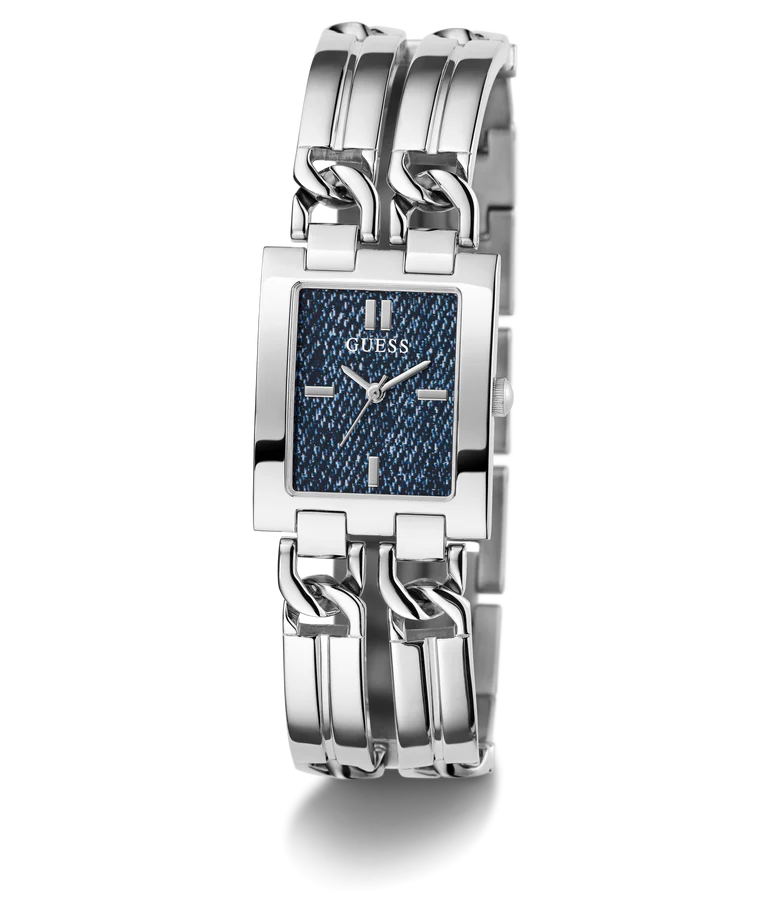 GUESS Blue Dial Silver Tone Ladies Watch - GW0807L1