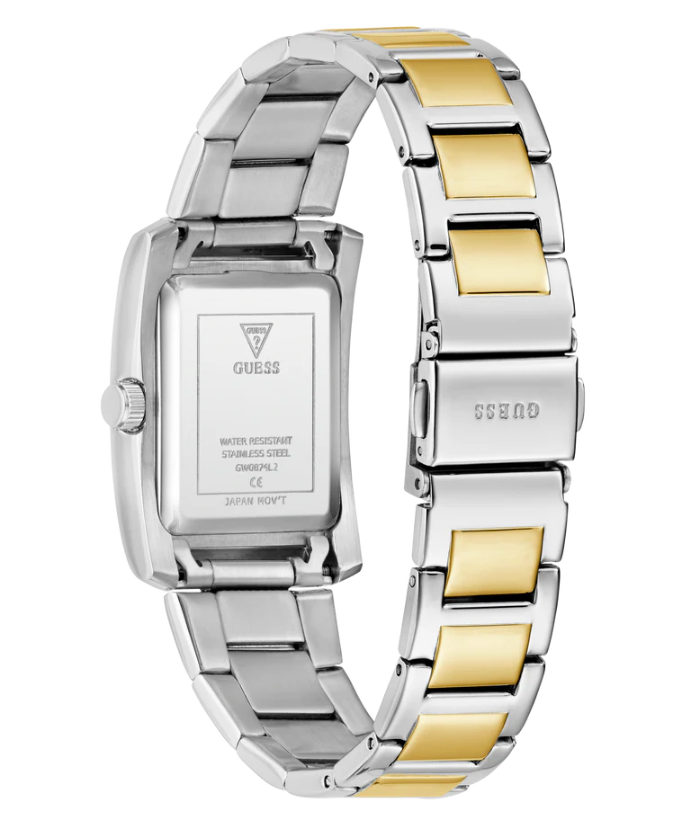GUESS 2-Tone Green Dial Ladies Watch - GW0874L2