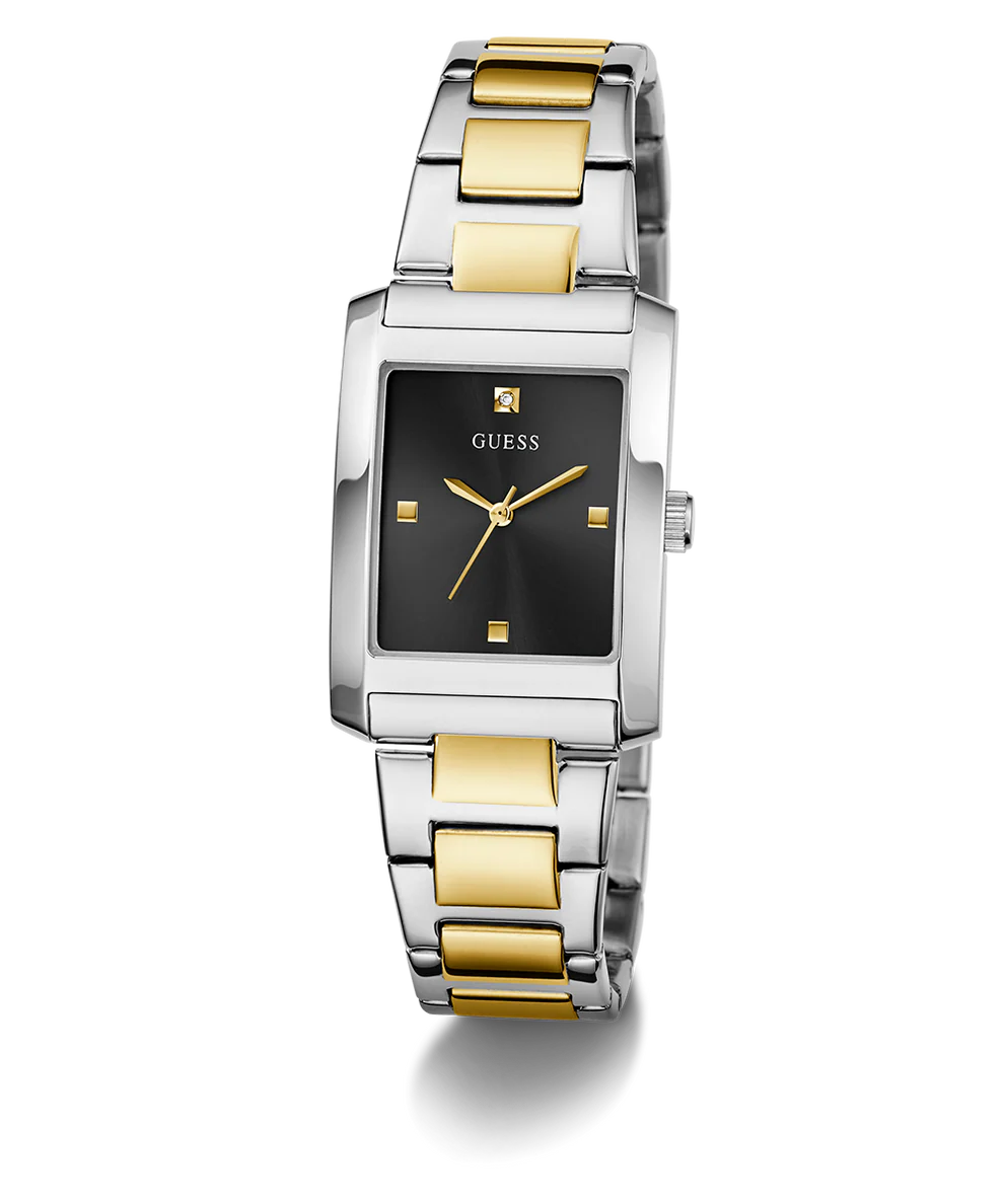 GUESS 2-Tone Black Dial Ladies Watch - GW0876L3