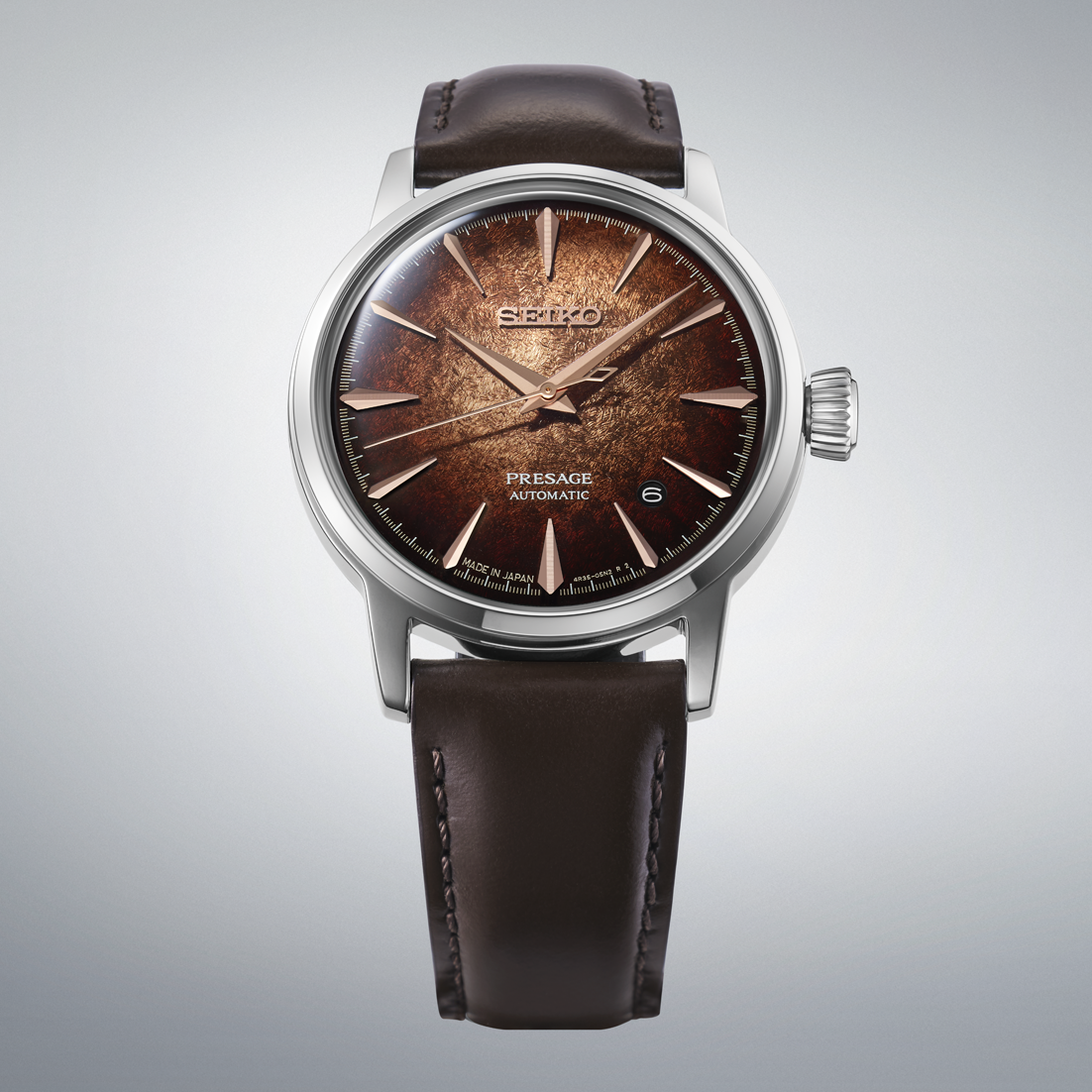 Seiko Presage Cocktail Time Brown Dial Men's Watch - HCB003