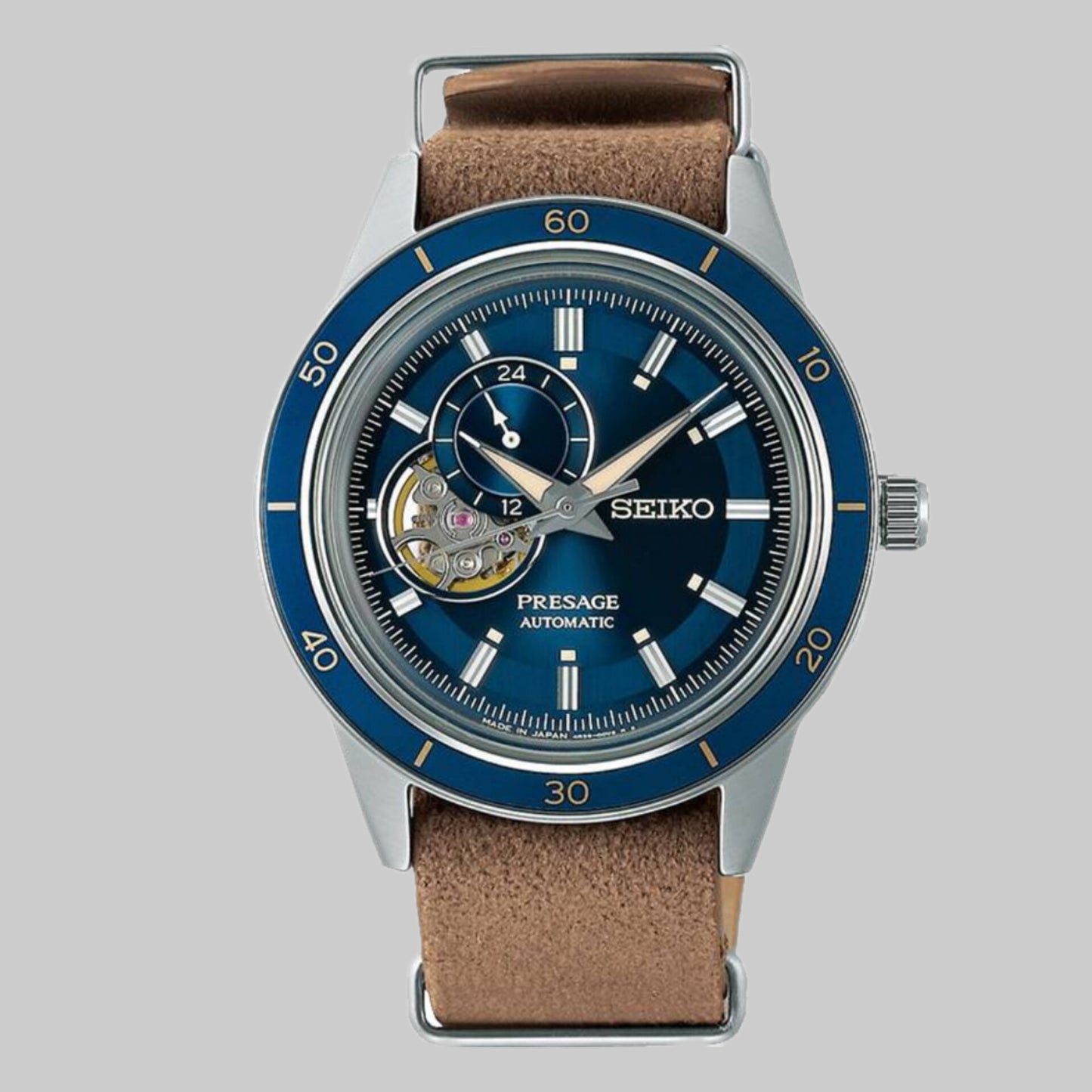 Seiko Presage 60's Style Open Heart Blue Dial- SSA453J1