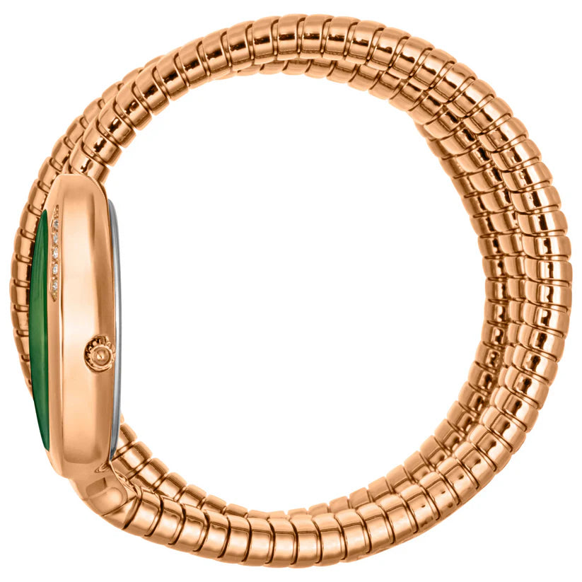 Just Cavalli Signature Snake Green Dial Ladies Watch - JC1L228M0055