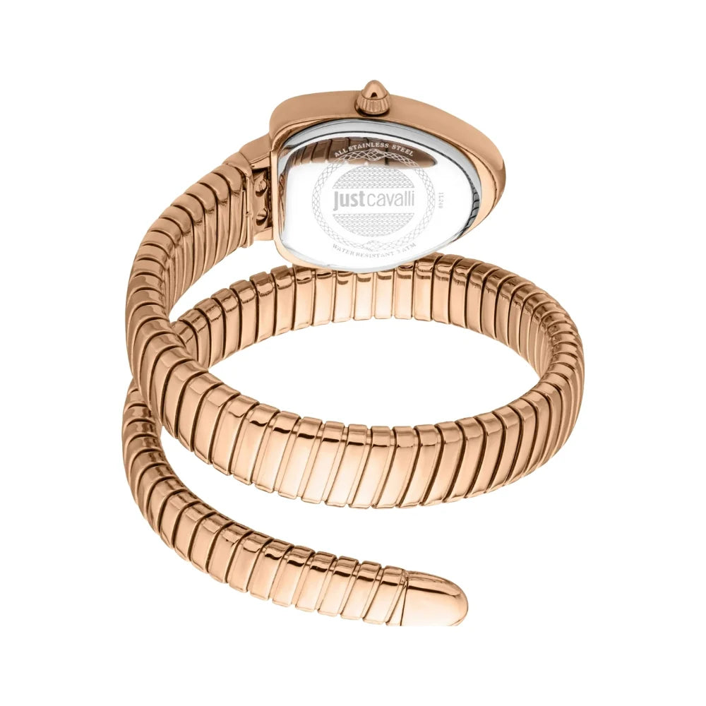 Just Cavalli Signature Snake GREEN Dial Ladies Watch - JC1L249M0045