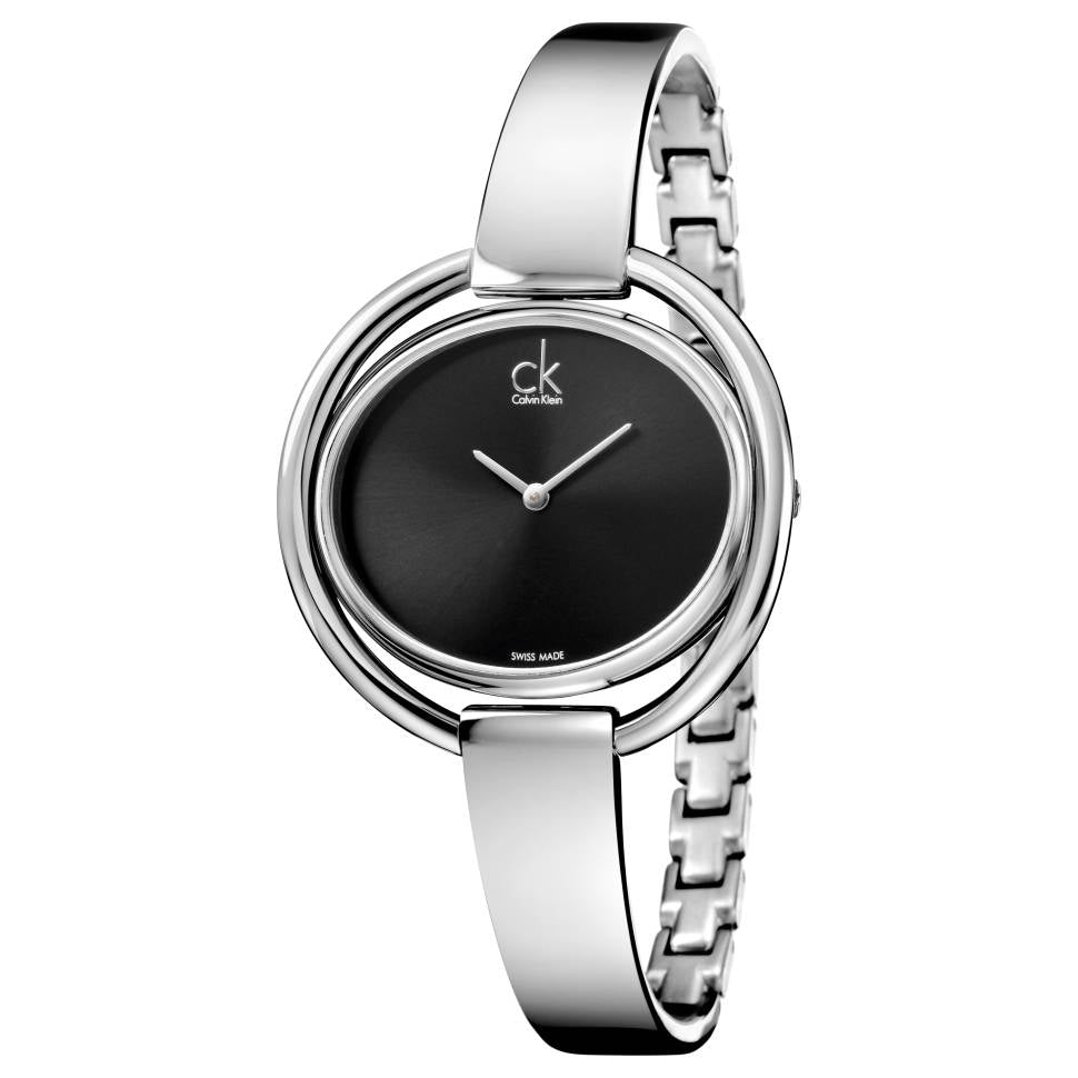 Calvin Klein Impetuous Stainless Steel Black Dial Ladies Watch- K4F2N111