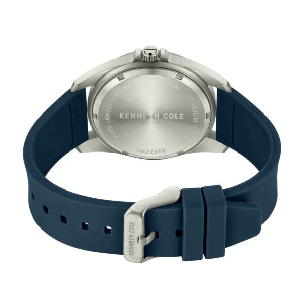 KENNETH COLE Titanium White Dial Blue Silicon Strap - KCWGM2238801
