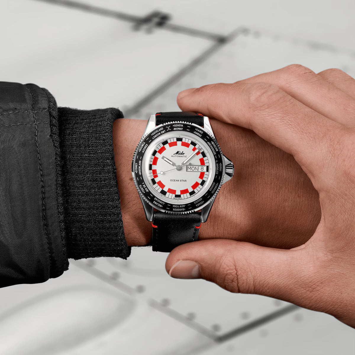 Mido Ocean Star World Timer Men's Watch - M026.830.16.030.00