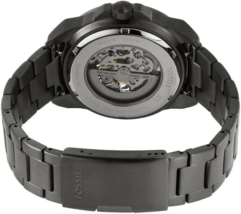 Fossil Bronson Smoke Dial Men's Automatic Stainless Steel Watch - ME3218