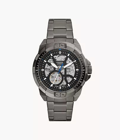 Fossil Bronson Smoke Dial Men's Automatic Stainless Steel Watch - ME3218