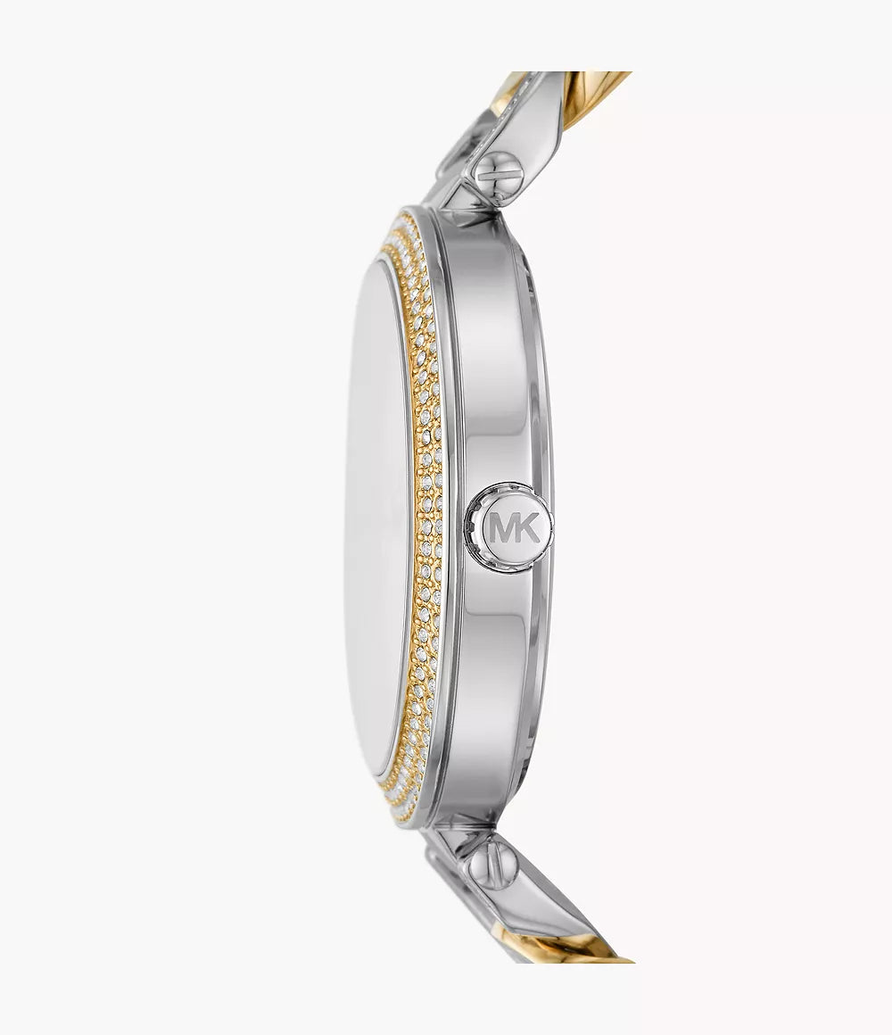 Michael Kors Catelyn Three Hand Dual Tone Ladies Watch- MK4633