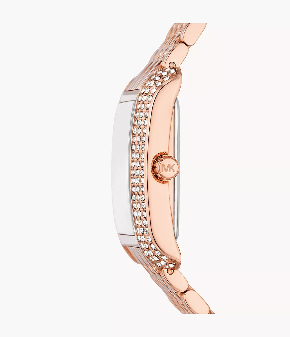 Michael Kors Emery Three Hand Rose Gold Tone Ladies Watch - MK4743