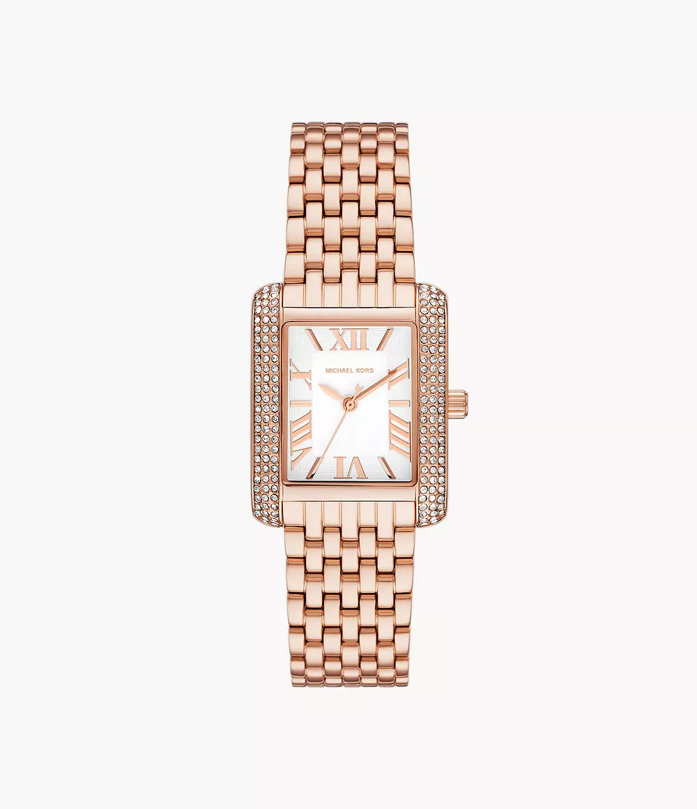 Michael Kors Emery Three Hand Rose Gold Tone Ladies Watch - MK4743