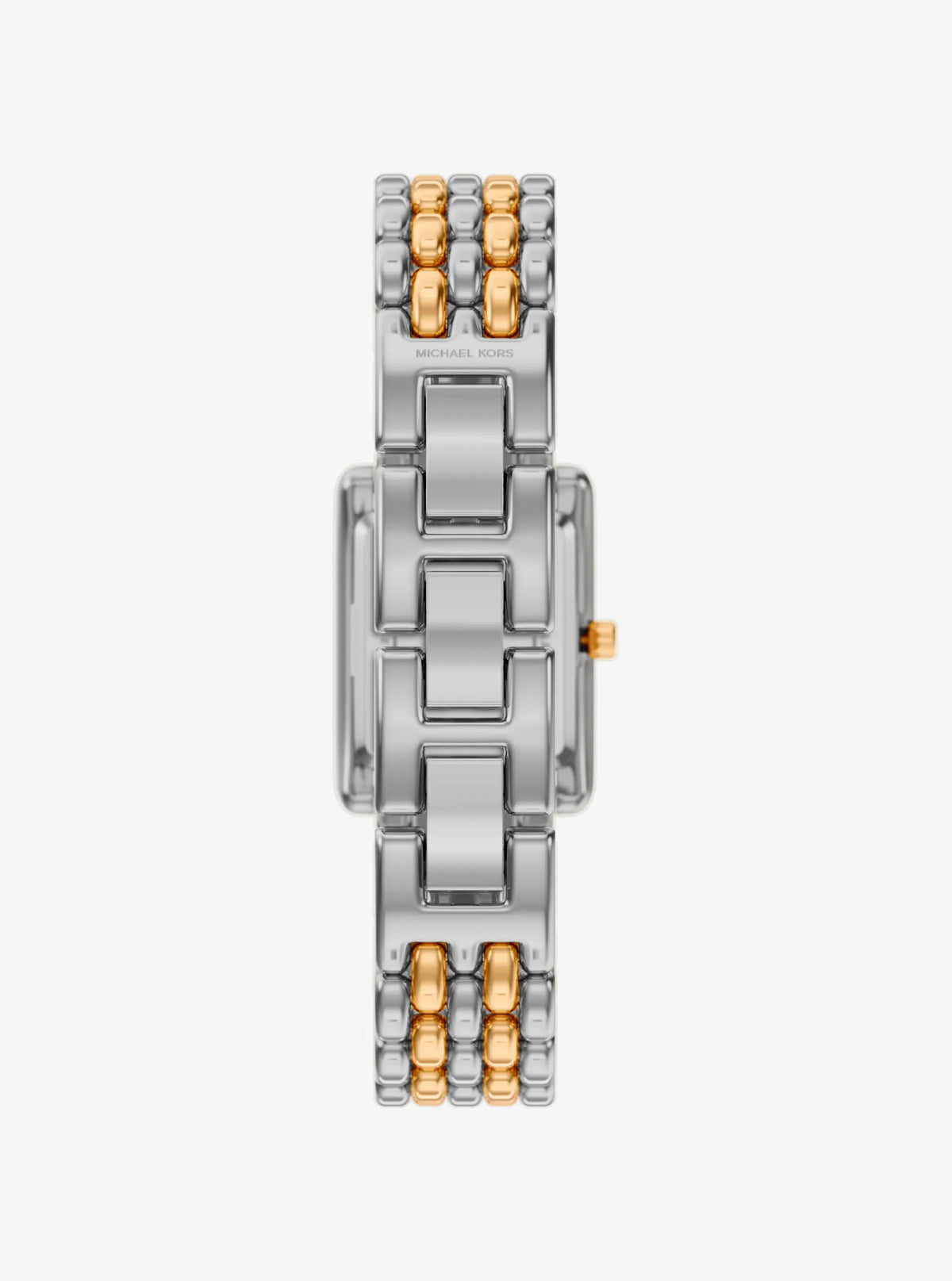 Michael Kors Rectangular Dial With Roman Numerals Petite Essex Two-Tone Ladies Watch -MK4999