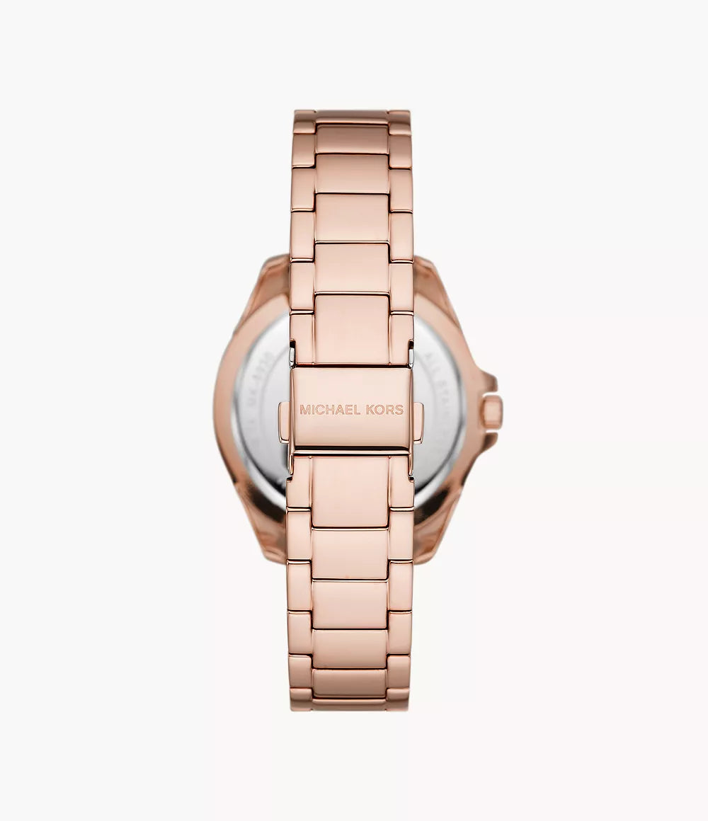 Michael Kors Kacie Three-Hand Rose Gold Ladies Watch- MK6930