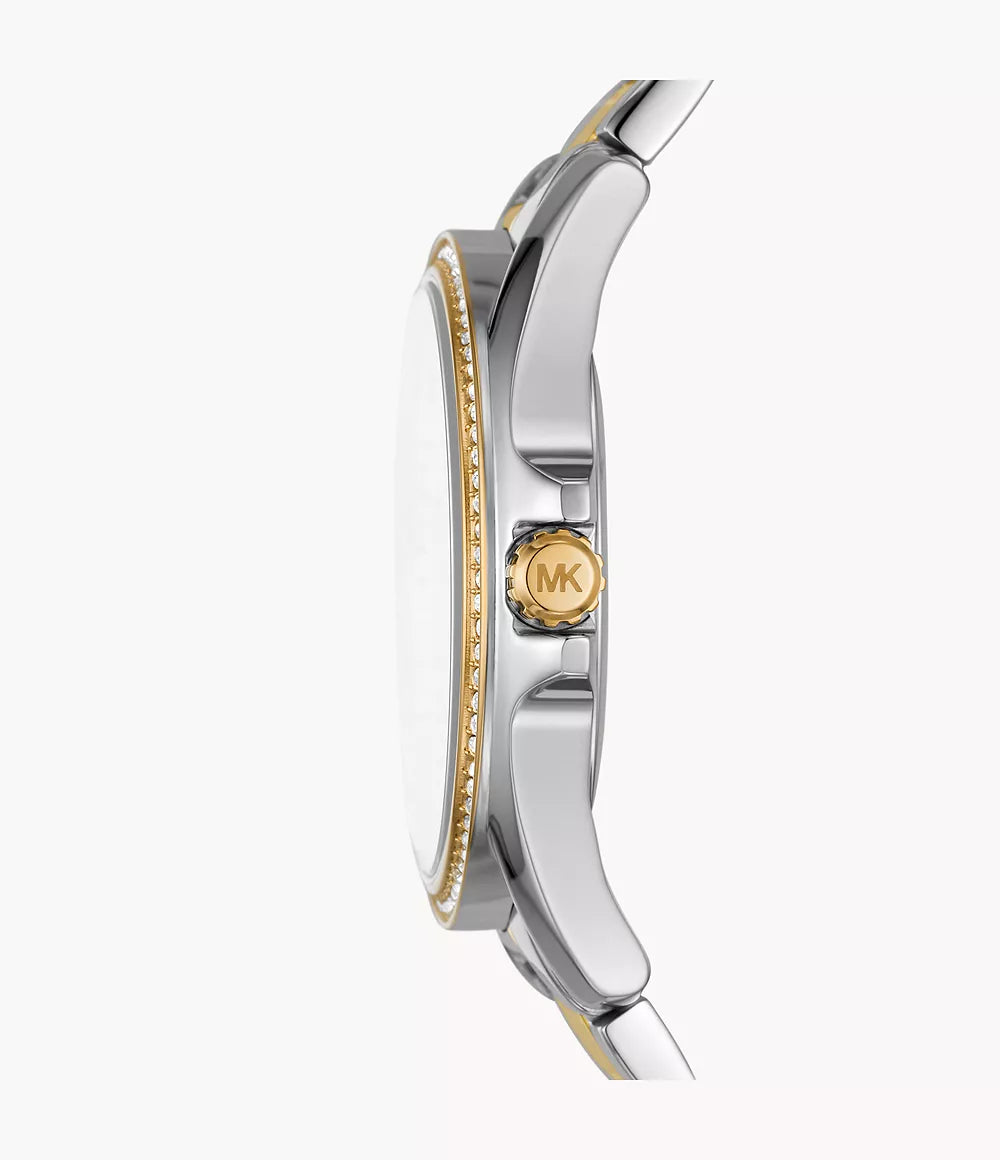 Michael Kors Kacie Three-Hand Dual Tone Ladies Watch- MK6931