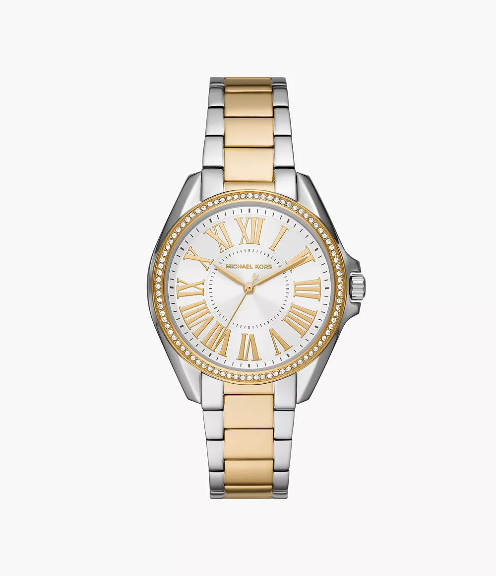 Michael Kors Kacie Three-Hand Dual Tone Ladies Watch- MK6931