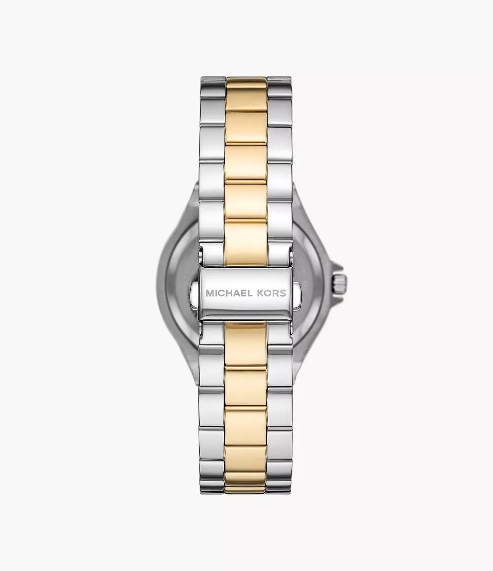 Michael Kors Lennox Three Hand Dual Tone Ladies Watch- MK6988