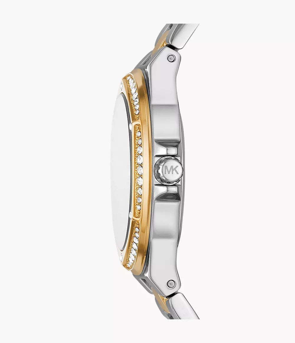 Michael Kors Lennox Three Hand Dual Tone Ladies Watch- MK6988