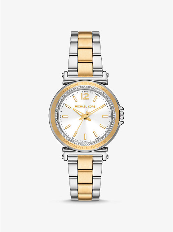 Michael Kors Mini Maren Pave Dual Tone Ladies Watch- Mk7492