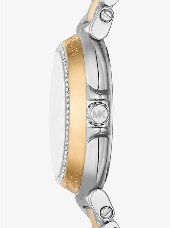 Michael Kors Mini Maren Pave Dual Tone Ladies Watch- Mk7492