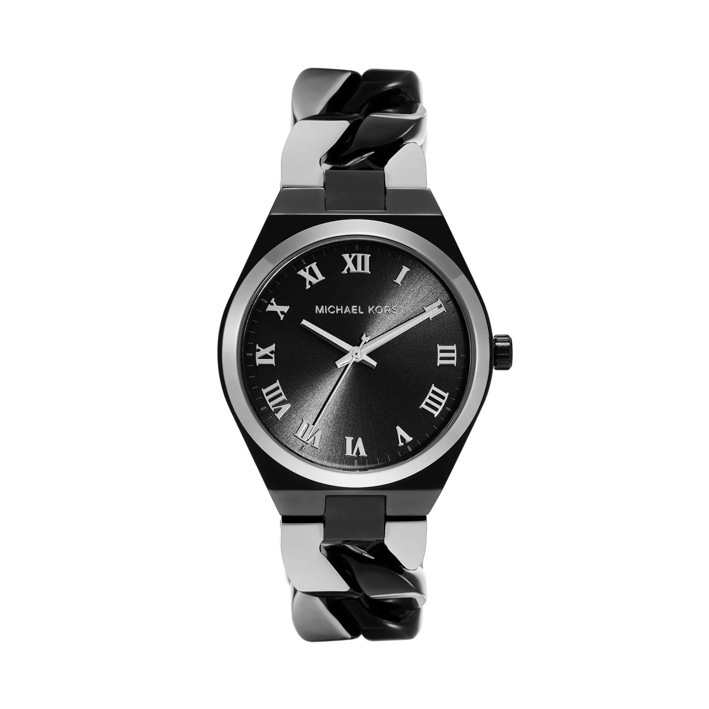 Michael Kors Lennox Two Tone Analogue Black Dial Ladies Watch - MK7502