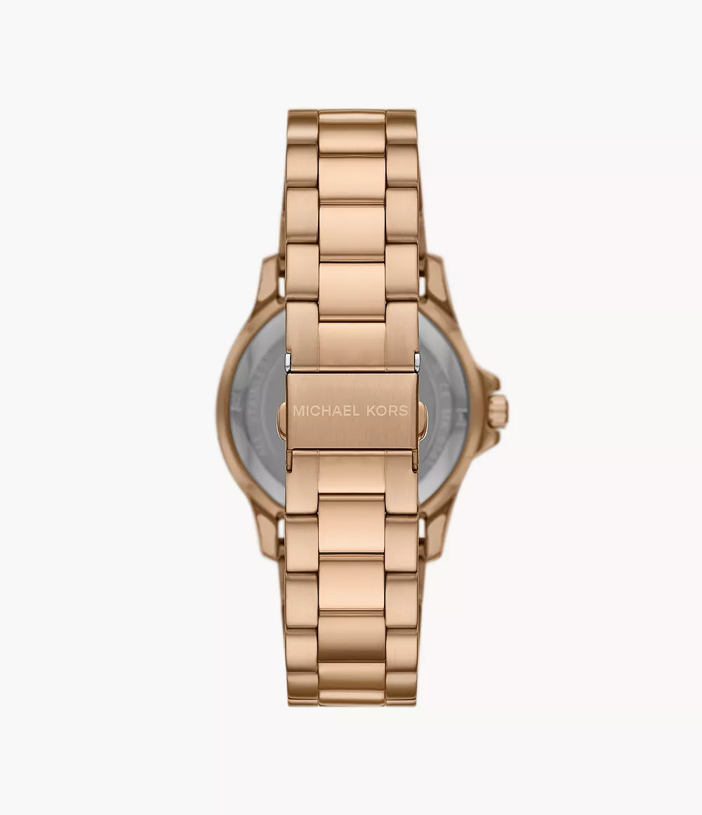 Michael Kors Everest Three-Hand Beige Gold-Tone Men's Watch- MK9140
