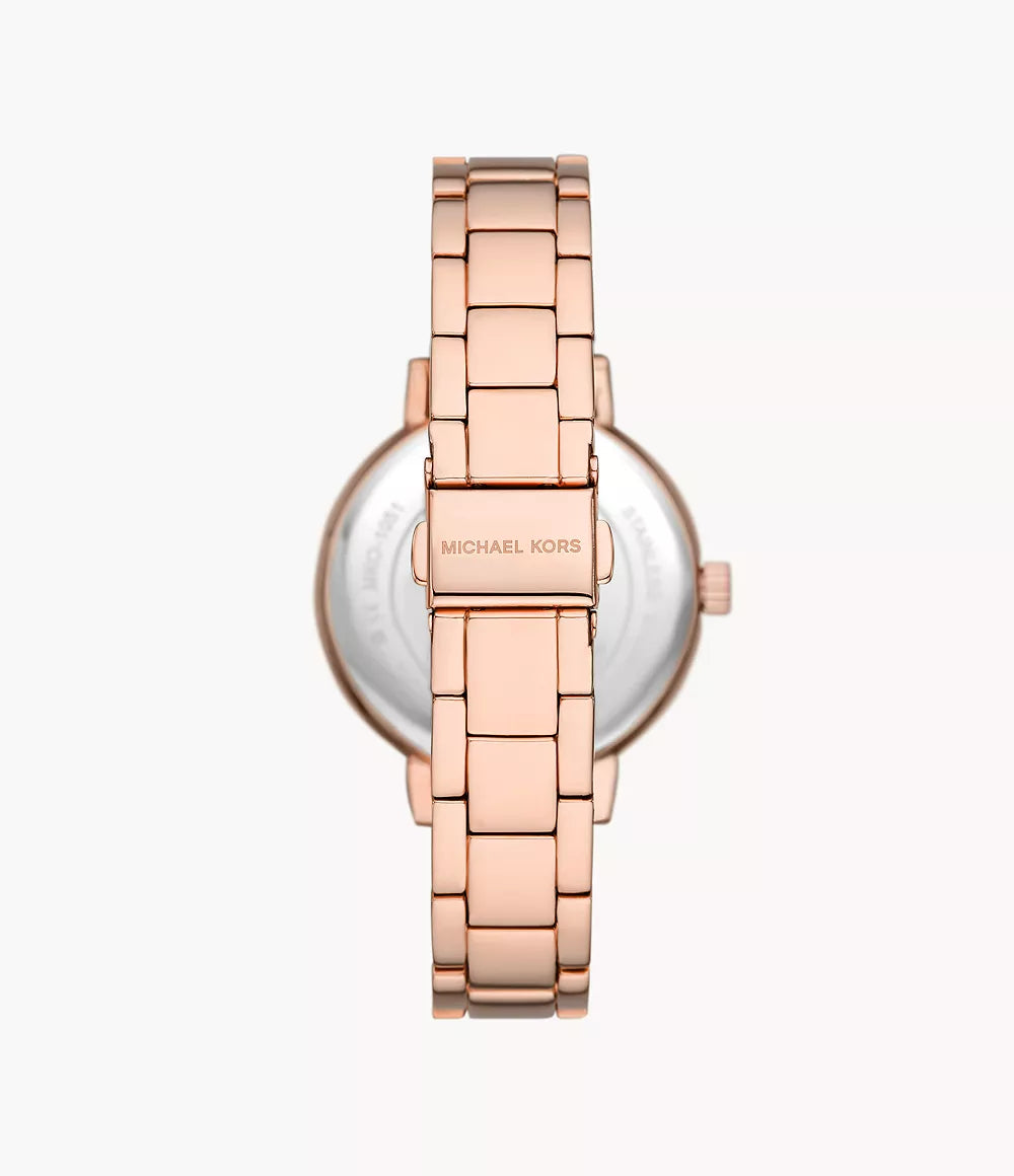Michael Kors three-hand rose gold Ladies Watch- MKO1052