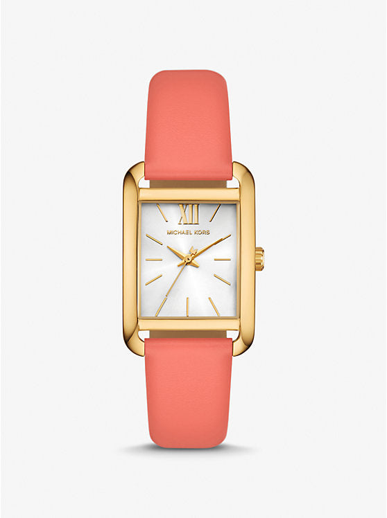 Michael Kors Petite Monroe Leather Strap Ladies Watch- MKO1060